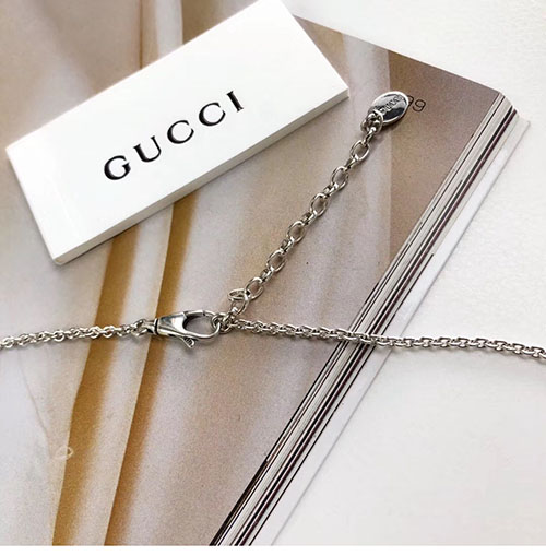 Gucci 구찌 더블링 팬던트 목걸이 실버 50+5㎝ 레플리카 7번 이미지 - 악세사리 | 세미샵 레플리카 사이트