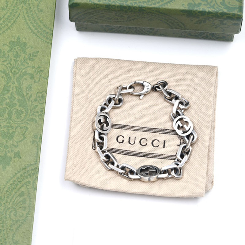 Gucci 구찌 스털링 인터로킹 G 실버 팔찌 레플리카 1번 이미지 - 악세사리 | 세미샵 레플리카 사이트