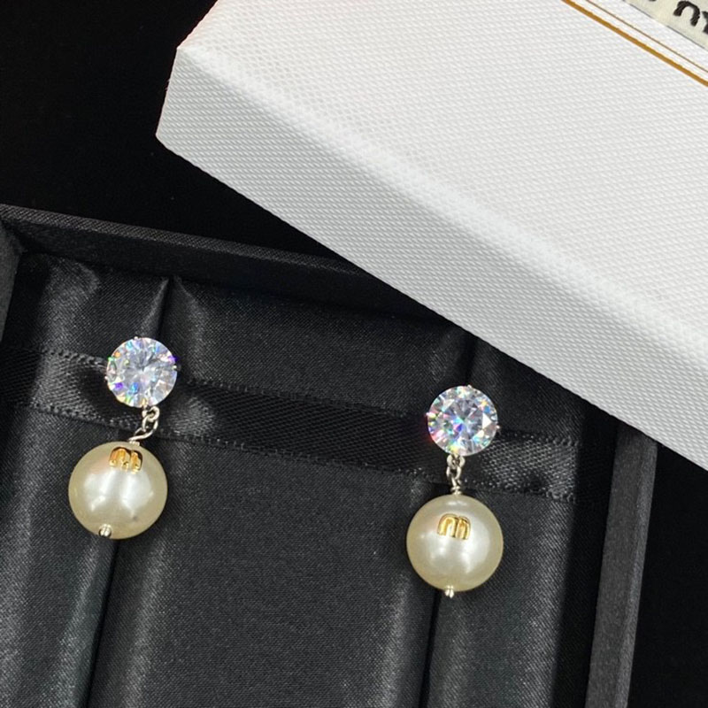 Miu Miu 미우미우 크리스탈 펄 이어링 레플리카 1번 이미지 - 악세사리 | 세미샵 레플리카 사이트