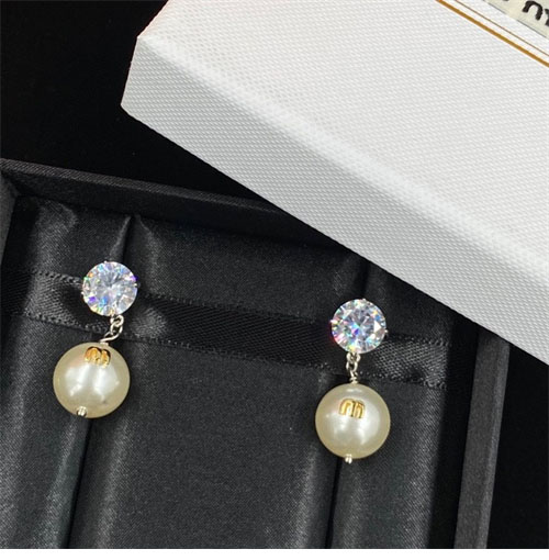 Miu Miu 미우미우 크리스탈 펄 이어링 레플리카 2번 이미지 - 악세사리 | 세미샵 레플리카 사이트