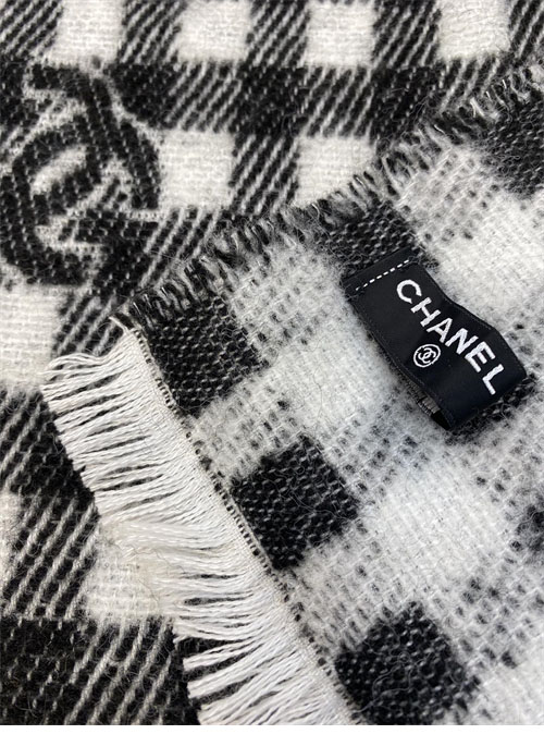 C H A N E L 샤넬 24B CC로고 울 캐시미어 체크 머플러 레플리카 9번 이미지 - 악세사리 | 세미샵 레플리카 사이트