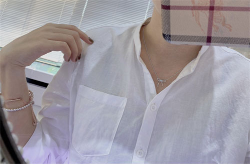 Tiffany And Co 티파니앤코 스털링 실버 리본 보우 목걸이 레플리카 4번 이미지 - 악세사리 | 세미샵 레플리카 사이트