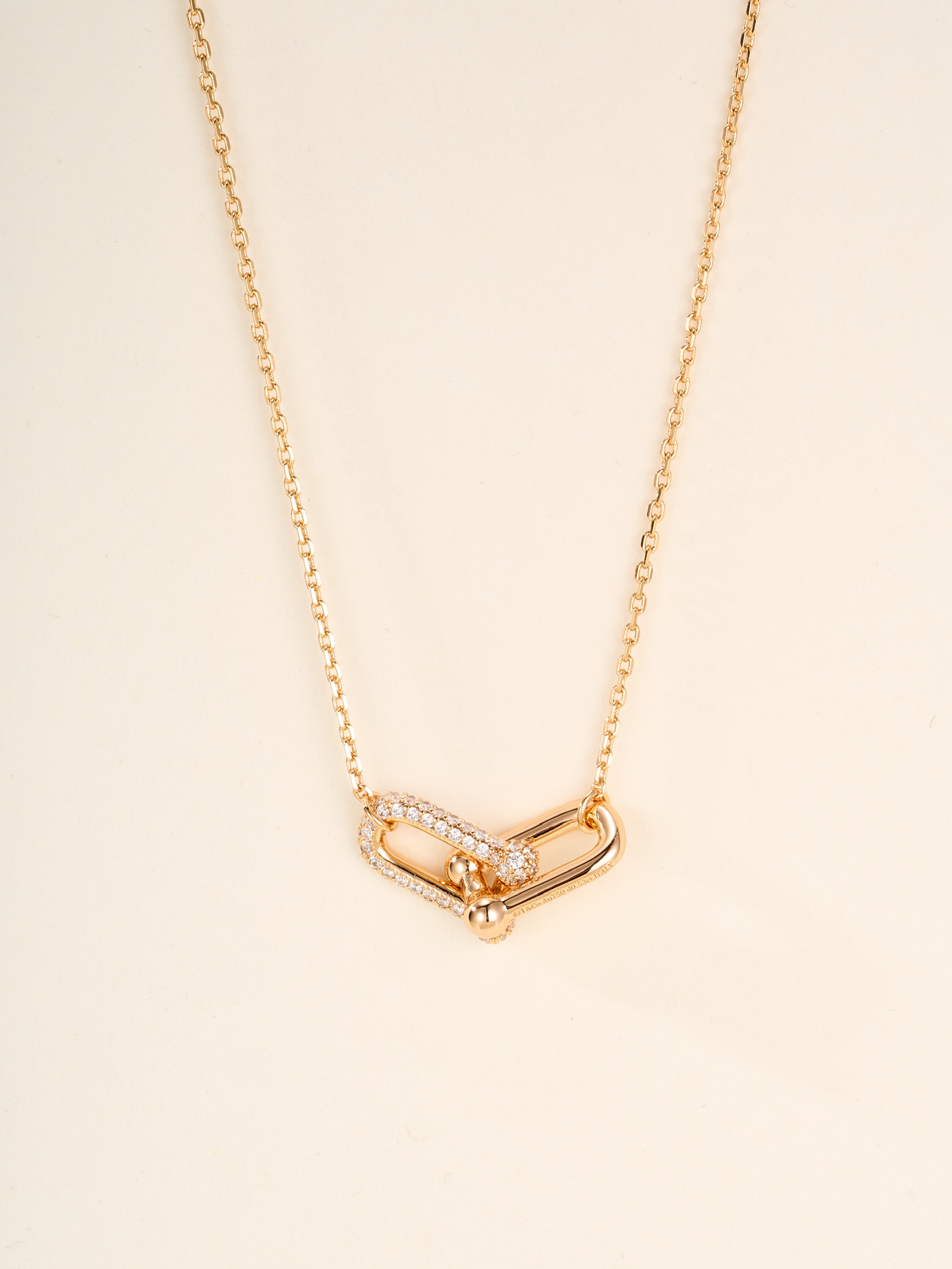 Tiffany And Co 티파니 하드웨어 더블 인터록킹 팬던트 네클리스 레플리카 2번 이미지 - 악세사리 | 세미샵 레플리카 사이트