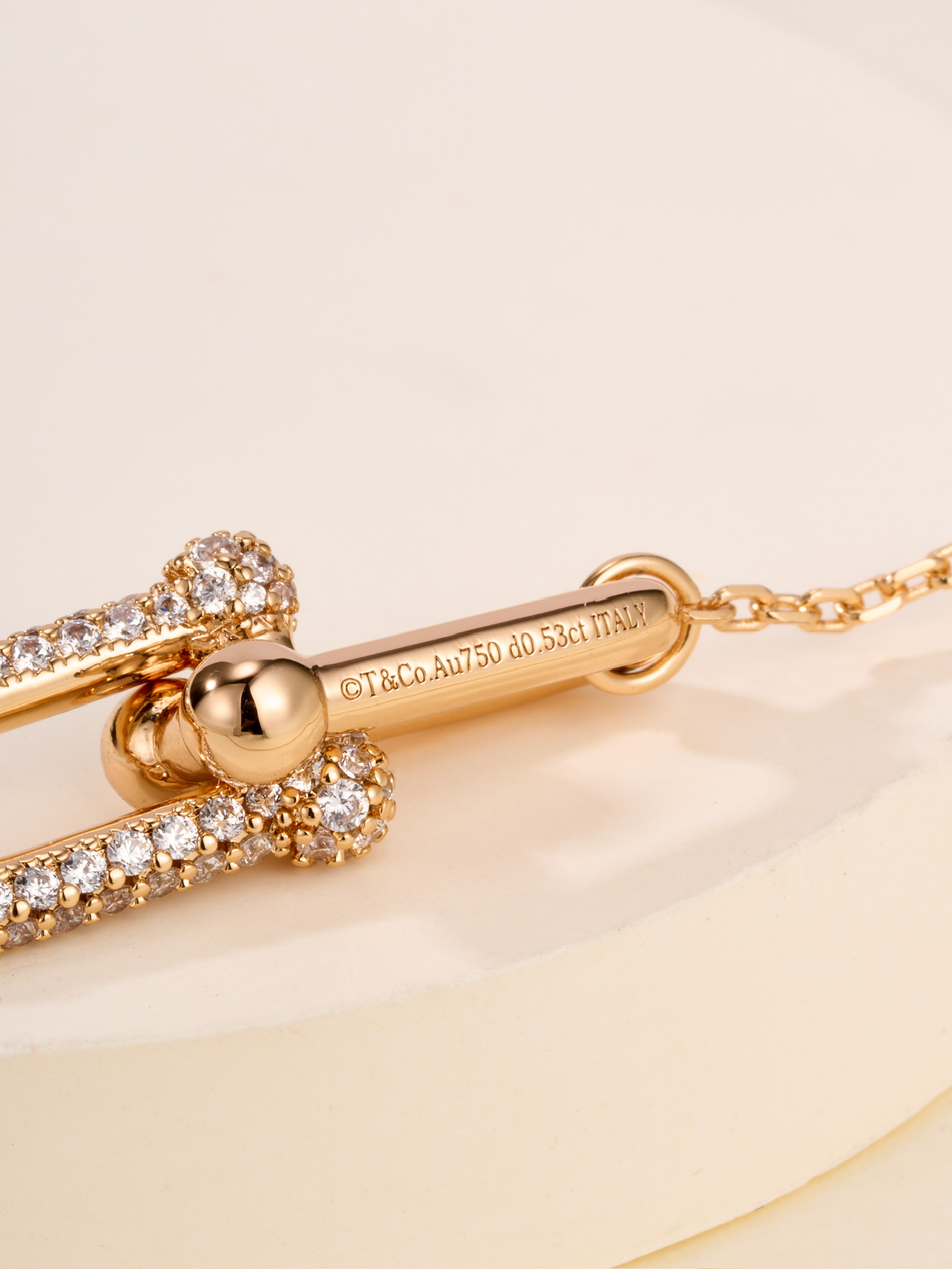 Tiffany And Co 티파니 하드웨어 더블 인터록킹 팬던트 네클리스 레플리카 4번 이미지 - 악세사리 | 세미샵 레플리카 사이트