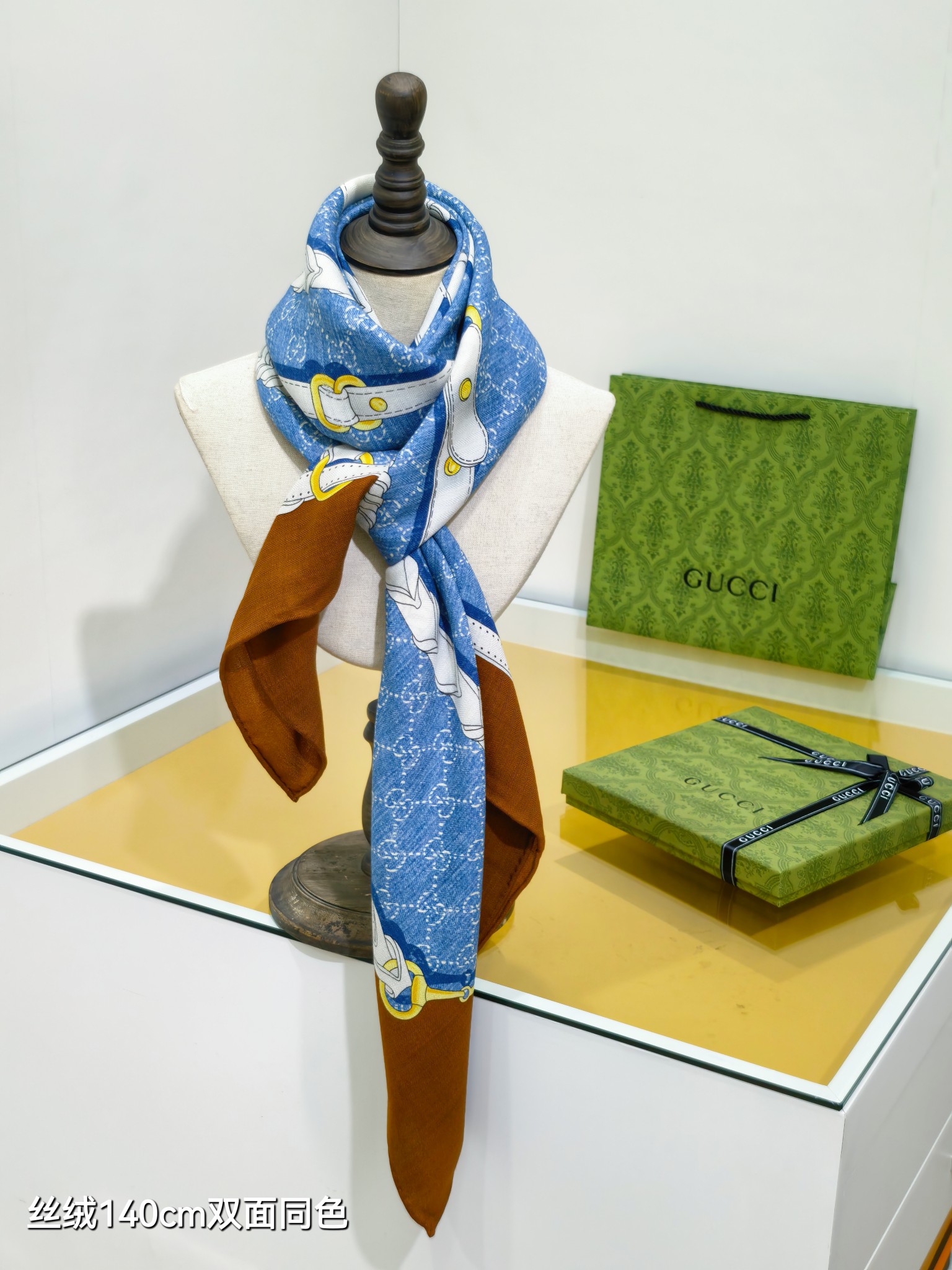Gucci 구찌 GG 홀스빗 하네스 프린트 실크 울 숄 레플리카 7번 이미지 - 악세사리 | 세미샵 레플리카 사이트