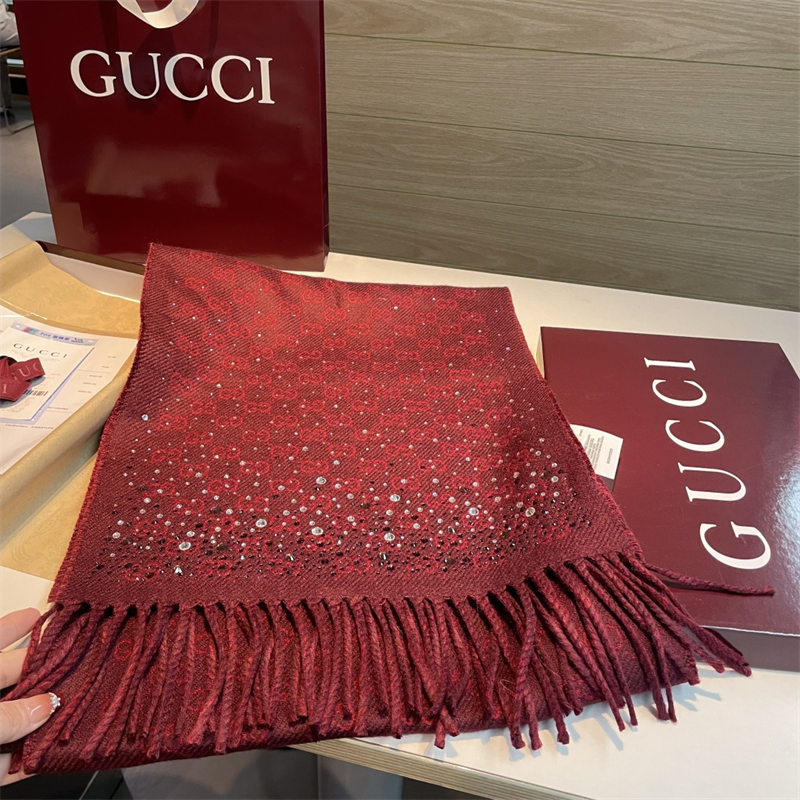 구찌 구찌 보르도 크리스털 장식 GG 울 스카프 레플리카 10번 이미지 - 악세사리 | 세미샵 레플리카 사이트