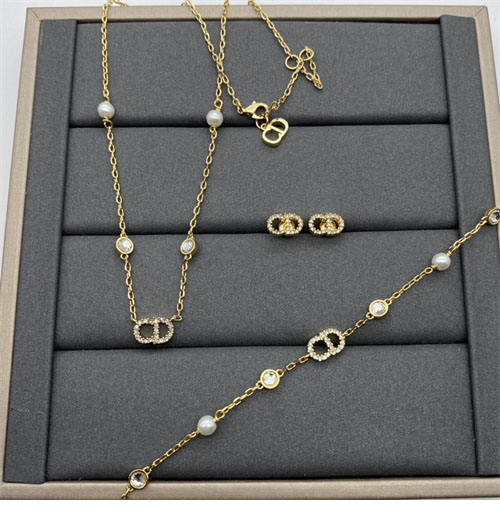 D I O R 디올 CD 클레어 목걸이 귀걸이 팔찌 세트 레플리카 2번 이미지 - 악세사리 | 세미샵 레플리카 사이트