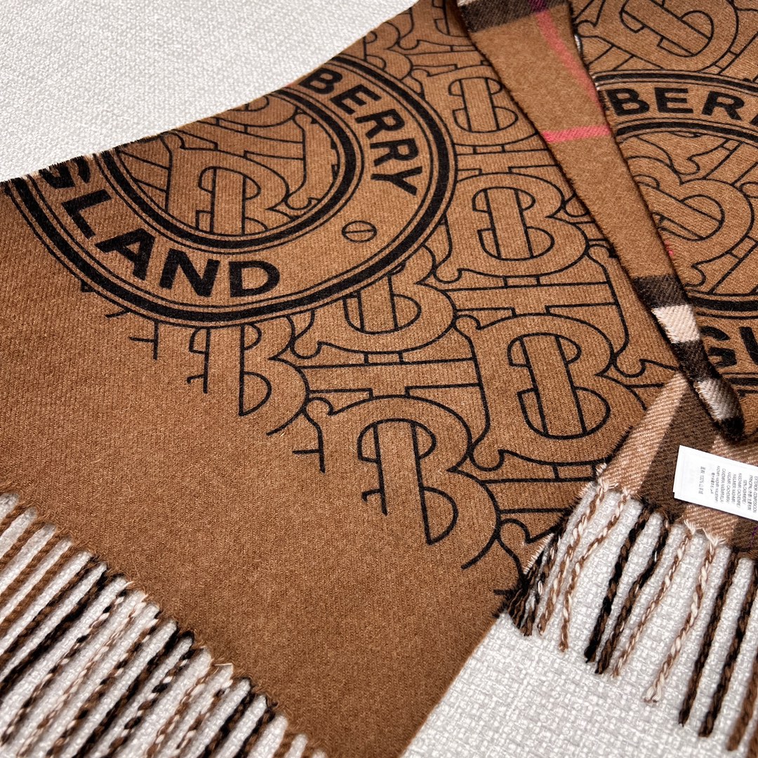 Burberry 버버리 리버시블 체크 모노그램 캐시미어 스카프 머플러 2컬러 레플리카 4번 이미지 - 악세사리 | 세미샵 레플리카 사이트