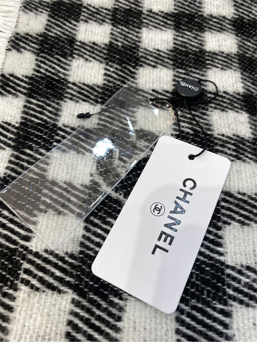 C H A N E L 샤넬 24B CC로고 울 캐시미어 체크 머플러 레플리카 10번 이미지 - 악세사리 | 세미샵 레플리카 사이트