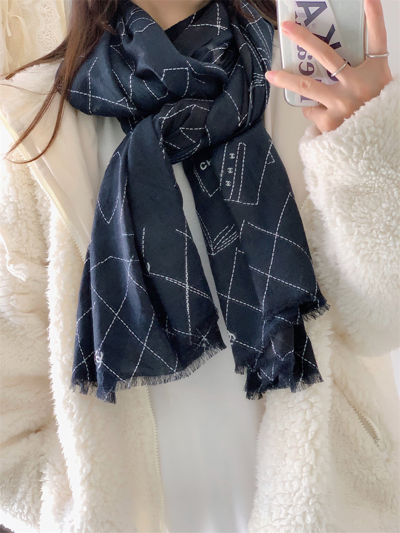 샤넬 샤넬 모던 디자인 캐주얼 캐시미어 스카프 머플러 레플리카 6번 이미지 - 악세사리 | 세미샵 레플리카 사이트