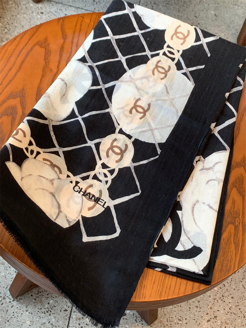 샤넬 샤넬 빈티지 캐주얼 캐시미어 스카프 머플러 레플리카 4번 이미지 - 악세사리 | 세미샵 레플리카 사이트