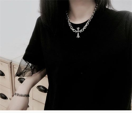 Chrome Hearts 크롬하츠 페이퍼 라지 크로스 펜던트 목걸이 50cm 레플리카 8번 이미지 - 악세사리 | 세미샵 레플리카 사이트