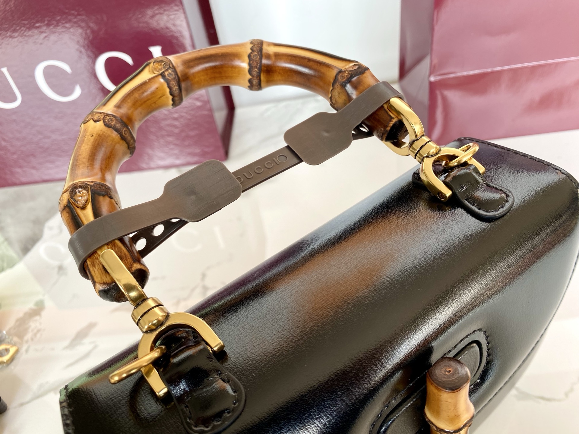 Gucci 구찌 뱀부 1947 스몰 탑 핸들 레플리카 6번 이미지 - Bag | 세미샵 레플리카 사이트