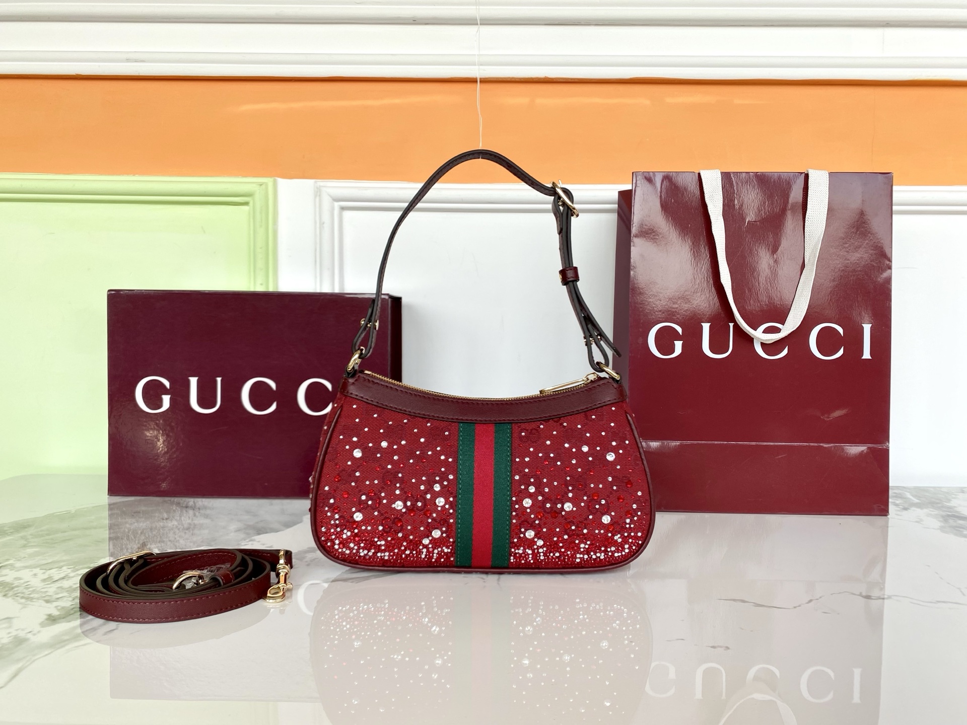 Gucci 구찌 오피디아 크리스탈 스몰 숄더백 레플리카 2번 이미지 - Bag | 세미샵 레플리카 사이트