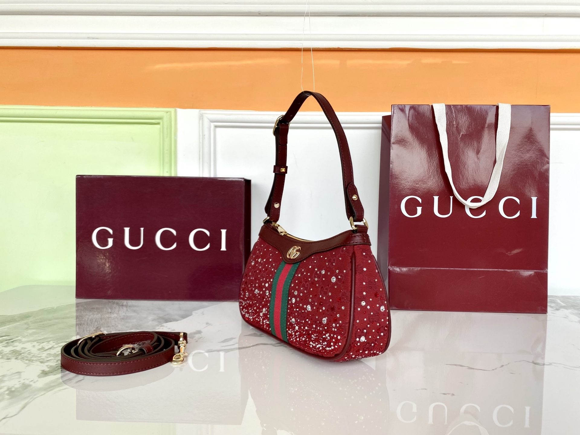 Gucci 구찌 오피디아 크리스탈 스몰 숄더백 레플리카 3번 이미지 - Bag | 세미샵 레플리카 사이트