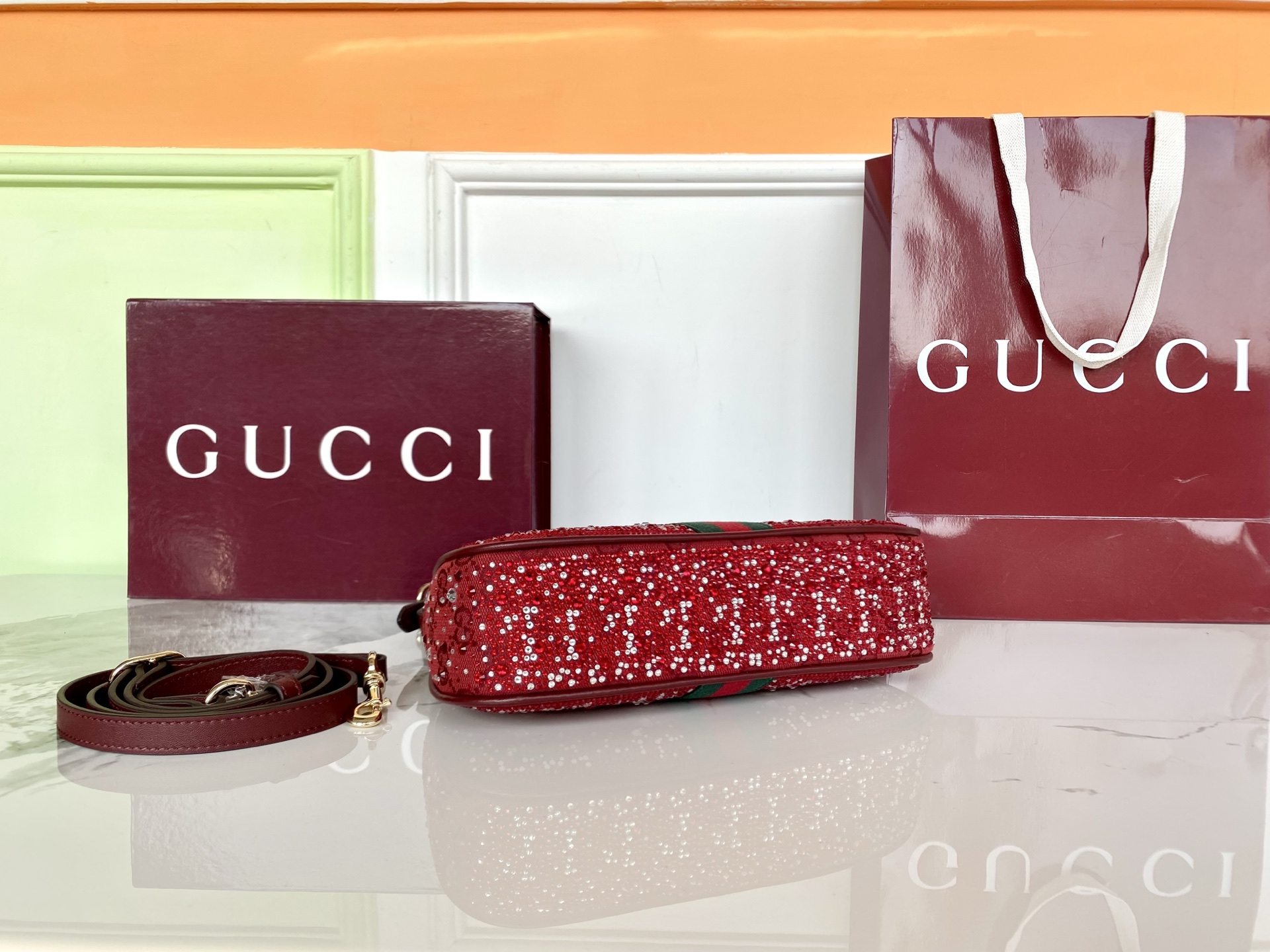 Gucci 구찌 오피디아 크리스탈 스몰 숄더백 레플리카 4번 이미지 - Bag | 세미샵 레플리카 사이트