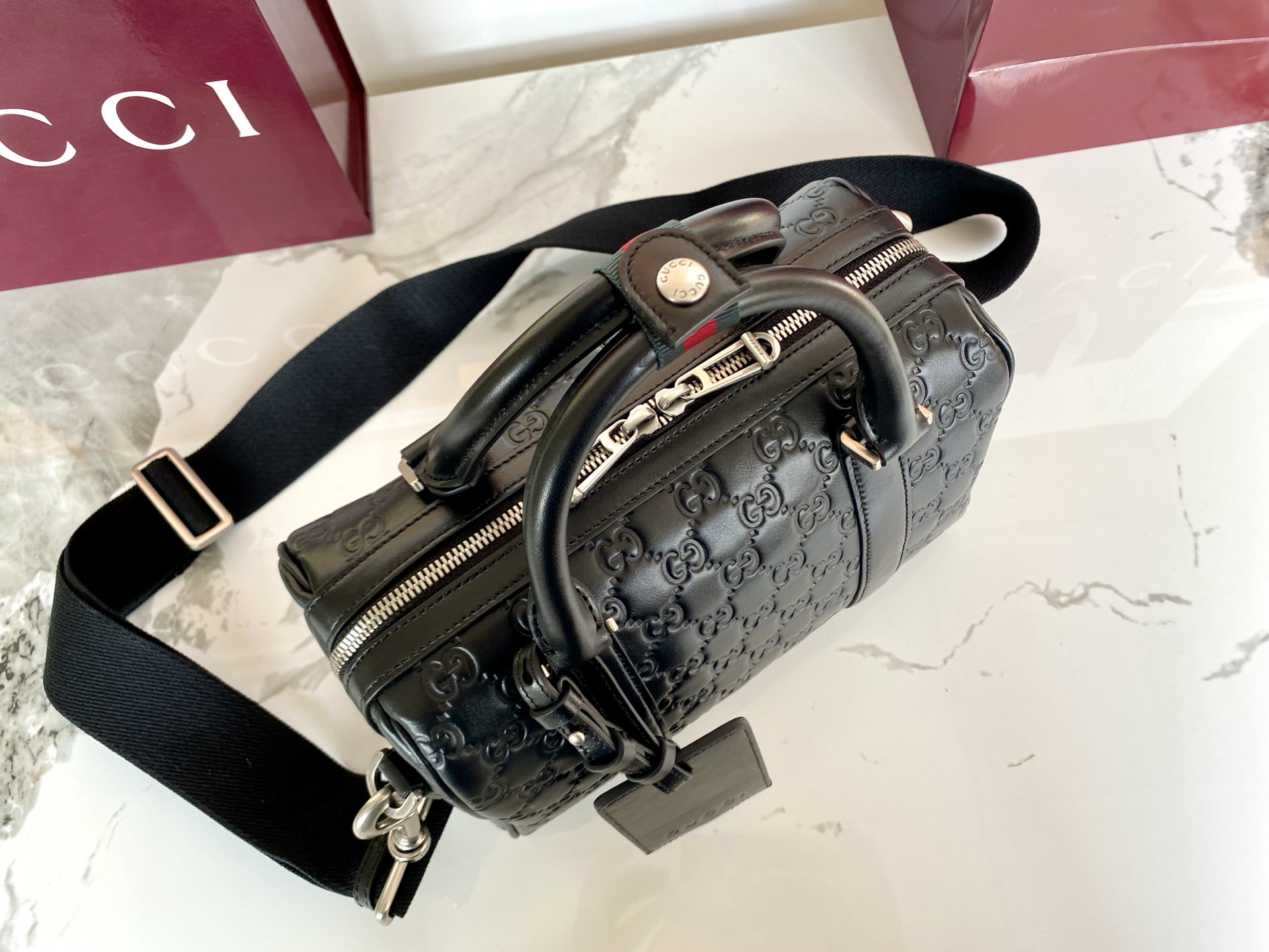 Gucci 구찌 GG 엠블럼 스몰 더플백 레플리카 5번 이미지 - Bag | 세미샵 레플리카 사이트