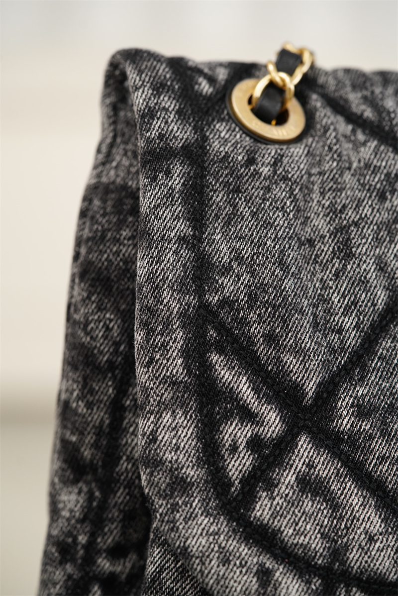 샤넬 샤넬 25K 투포켓 맥시 플랩백 블랙 위시드 데님 레플리카 7번 이미지 - Bag | 세미샵 레플리카 사이트