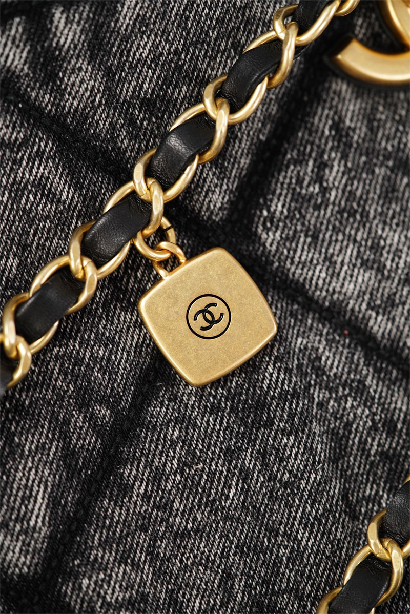 샤넬 샤넬 25K 투포켓 맥시 플랩백 블랙 위시드 데님 레플리카 19번 이미지 - Bag | 세미샵 레플리카 사이트