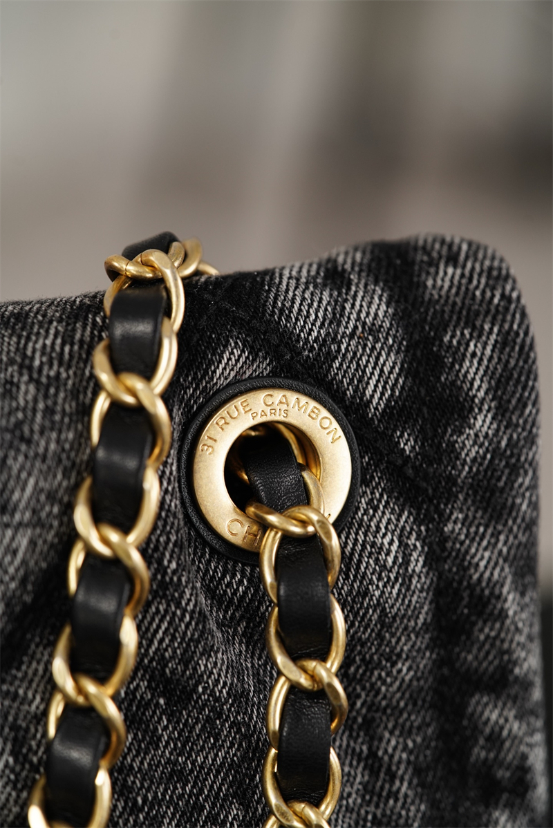 샤넬 샤넬 25K 투포켓 맥시 플랩백 블랙 위시드 데님 레플리카 20번 이미지 - Bag | 세미샵 레플리카 사이트