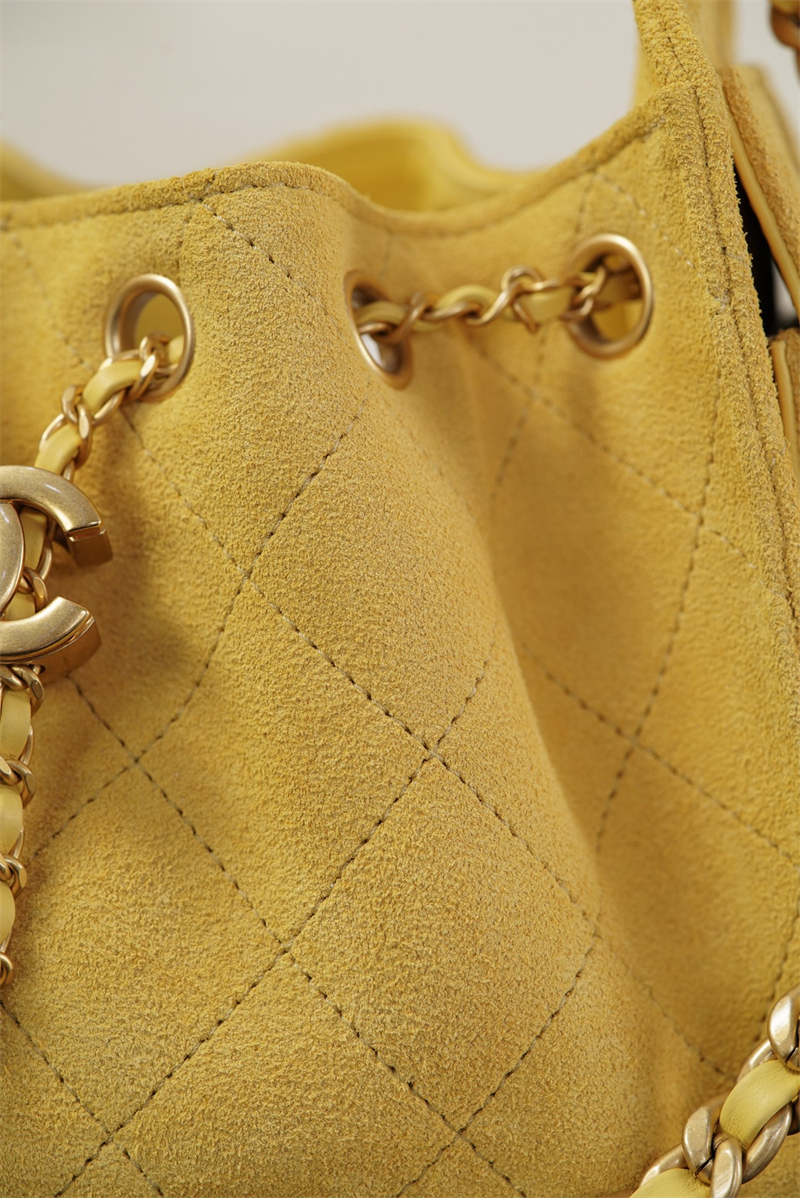 샤넬 샤넬 26C 25 미니 백 스웨이드 카프스킨 골드메탈 옐로우 레플리카 16번 이미지 - Bag | 세미샵 레플리카 사이트