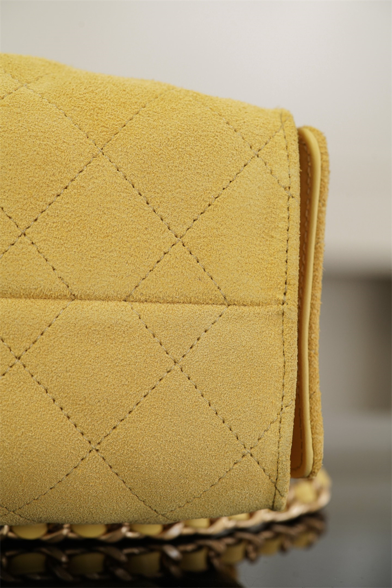 샤넬 샤넬 26C 25 미니 백 스웨이드 카프스킨 골드메탈 옐로우 레플리카 17번 이미지 - Bag | 세미샵 레플리카 사이트