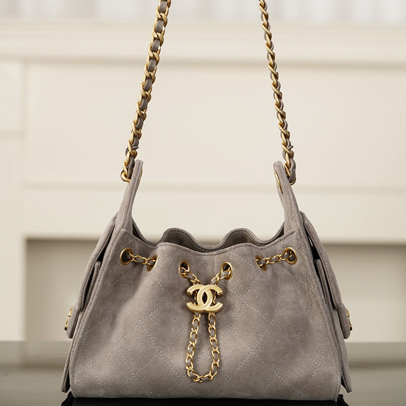 샤넬 샤넬 26C 25 미니 핸드백 그레이 스웨이드 카프스킨 레플리카 12번 이미지 - Bag | 세미샵 레플리카 사이트