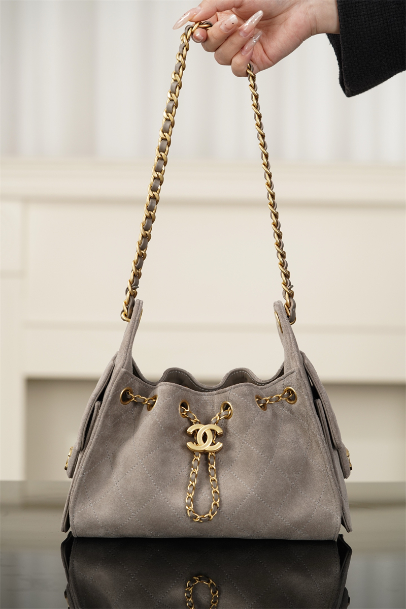 샤넬 샤넬 26C 25 미니 핸드백 그레이 스웨이드 카프스킨 레플리카 3번 이미지 - Bag | 세미샵 레플리카 사이트