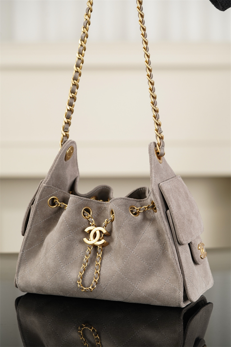 샤넬 샤넬 26C 25 미니 핸드백 그레이 스웨이드 카프스킨 레플리카 17번 이미지 - Bag | 세미샵 레플리카 사이트
