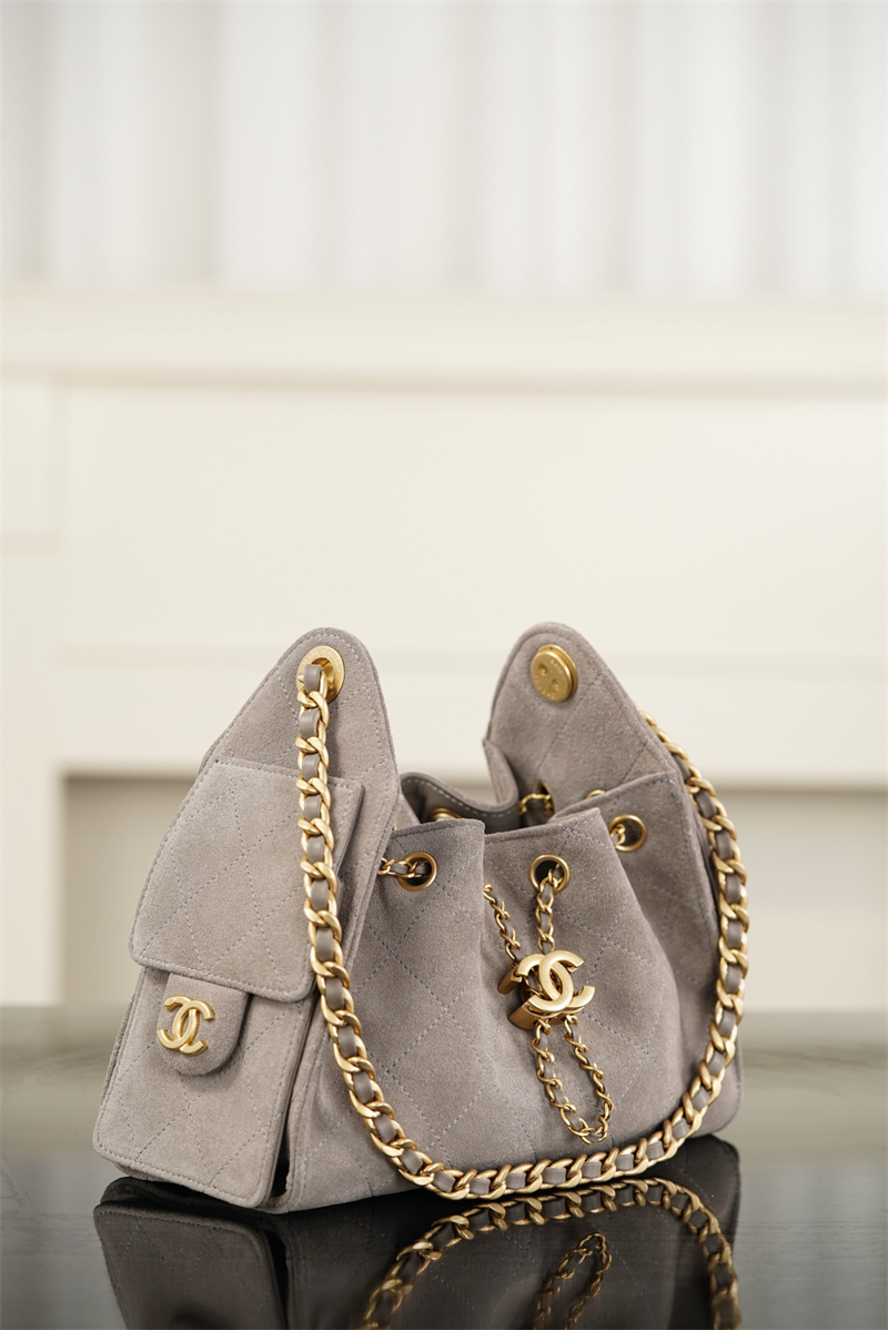 샤넬 샤넬 26C 25 미니 핸드백 그레이 스웨이드 카프스킨 레플리카 5번 이미지 - Bag | 세미샵 레플리카 사이트