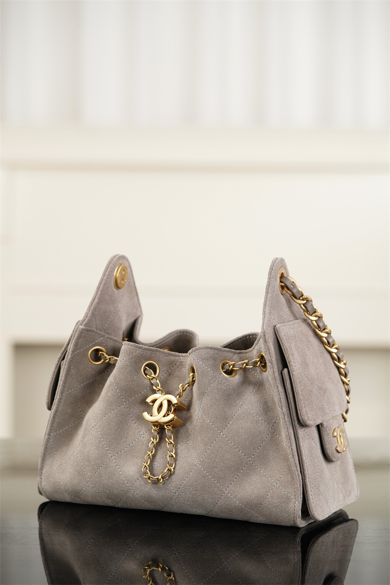 샤넬 샤넬 26C 25 미니 핸드백 그레이 스웨이드 카프스킨 레플리카 19번 이미지 - Bag | 세미샵 레플리카 사이트