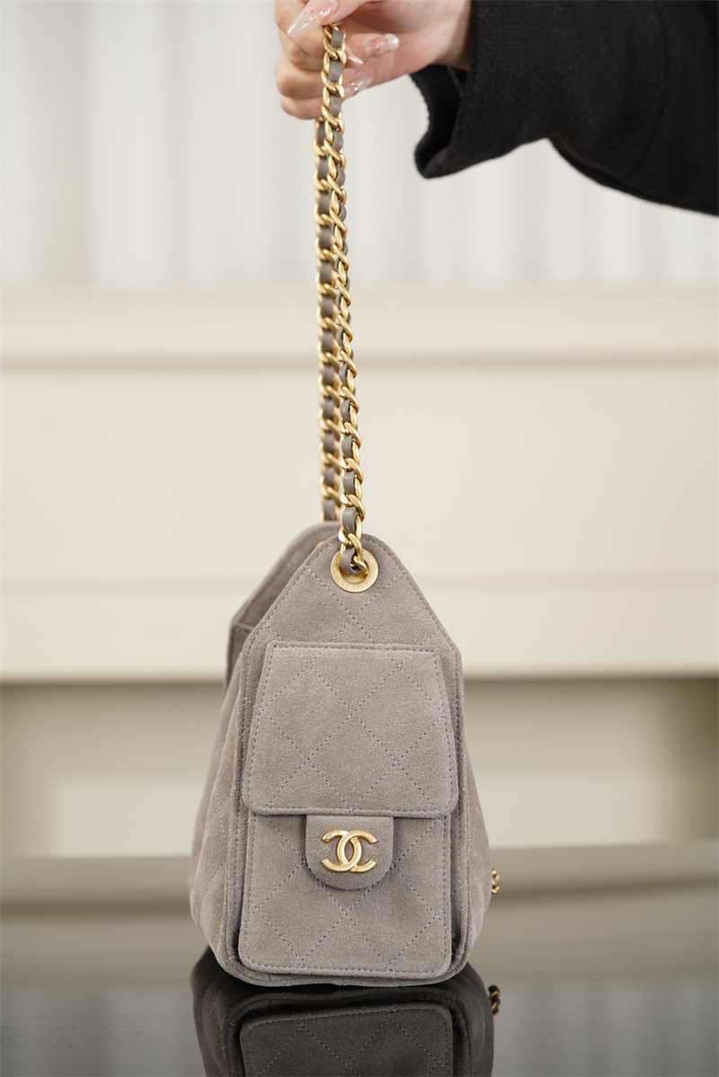 샤넬 샤넬 26C 25 미니 핸드백 그레이 스웨이드 카프스킨 레플리카 10번 이미지 - Bag | 세미샵 레플리카 사이트