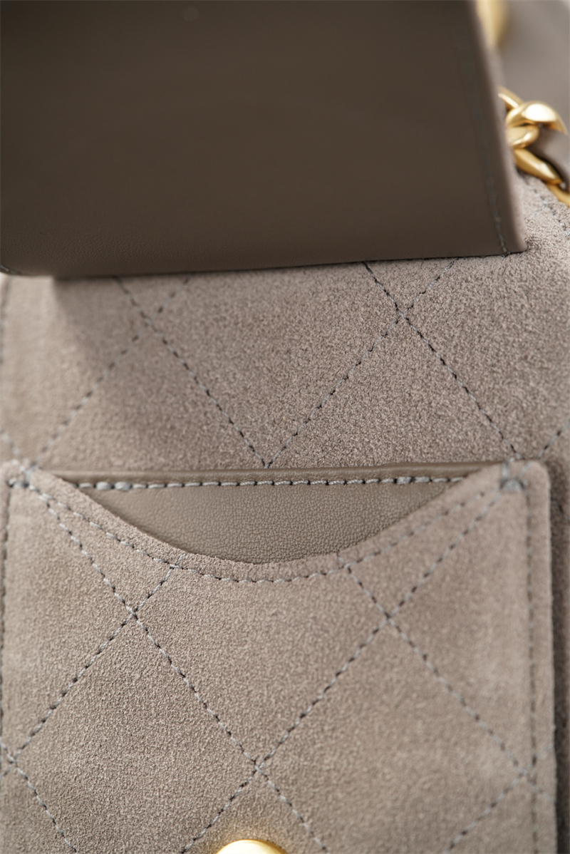 샤넬 샤넬 26C 25 미니 핸드백 그레이 스웨이드 카프스킨 레플리카 13번 이미지 - Bag | 세미샵 레플리카 사이트