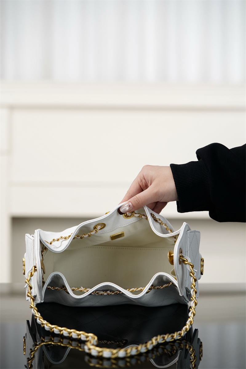 샤넬 샤넬 26C 25 미니 핸드백 화이트 골드메탈 레플리카 11번 이미지 - Bag | 세미샵 레플리카 사이트