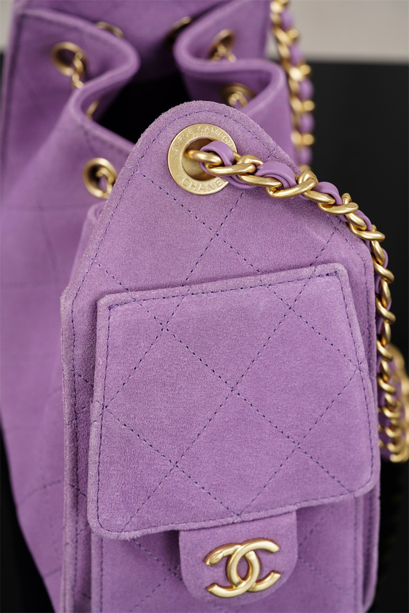 샤넬 샤넬 26C 25 미니 호보 백 스웨이드 퍼플 레플리카 10번 이미지 - Bag | 세미샵 레플리카 사이트
