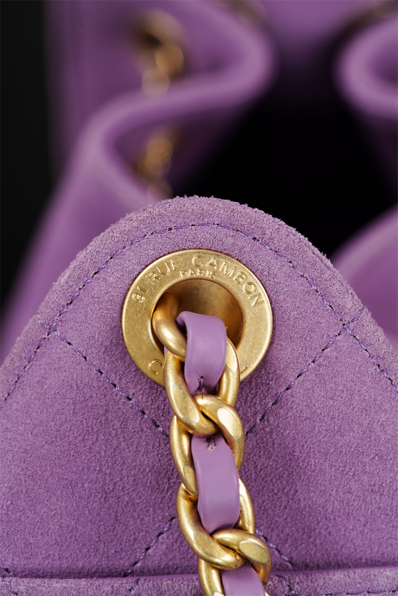 샤넬 샤넬 26C 25 미니 호보 백 스웨이드 퍼플 레플리카 11번 이미지 - Bag | 세미샵 레플리카 사이트