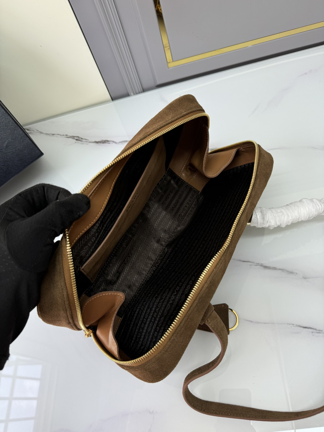 프라다 프라다 스웨이드 비올레토 볼링백 레플리카 6번 이미지 - Bag | 세미샵 레플리카 사이트