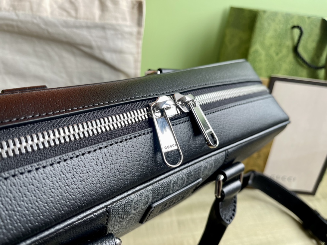Gucci 구찌 GG 블랙 미디움 브리프케이스 레플리카 6번 이미지 - Bag | 세미샵 레플리카 사이트