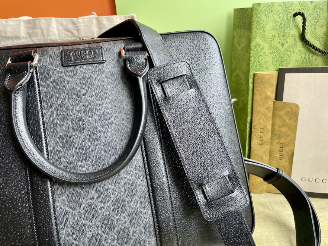 Gucci 구찌 GG 블랙 미디움 브리프케이스 레플리카 7번 이미지 - Bag | 세미샵 레플리카 사이트