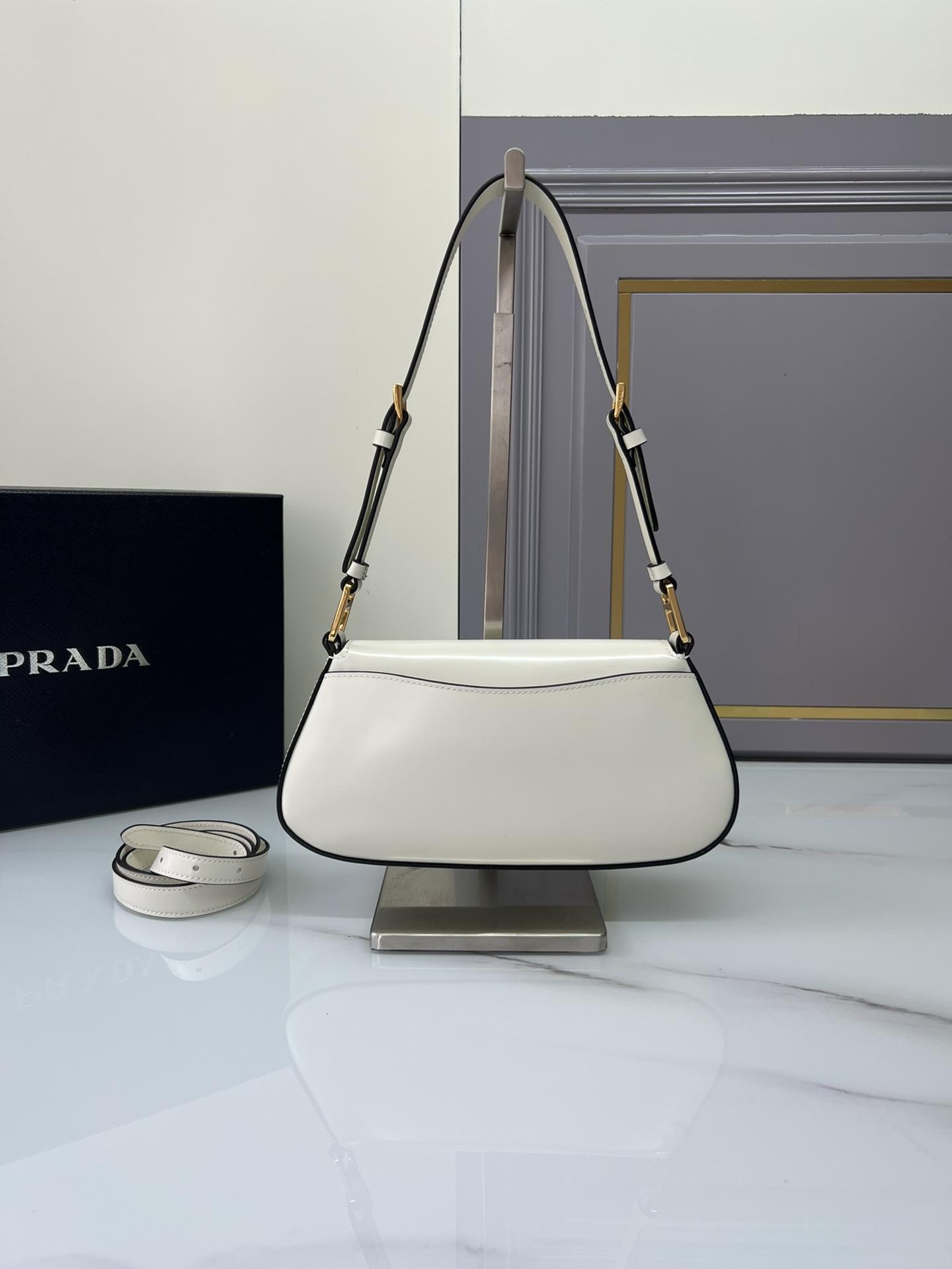 P R A D A Prada Brushed Leather Shoulder 레플리카 10번 이미지 - Bag | 세미샵 레플리카 사이트