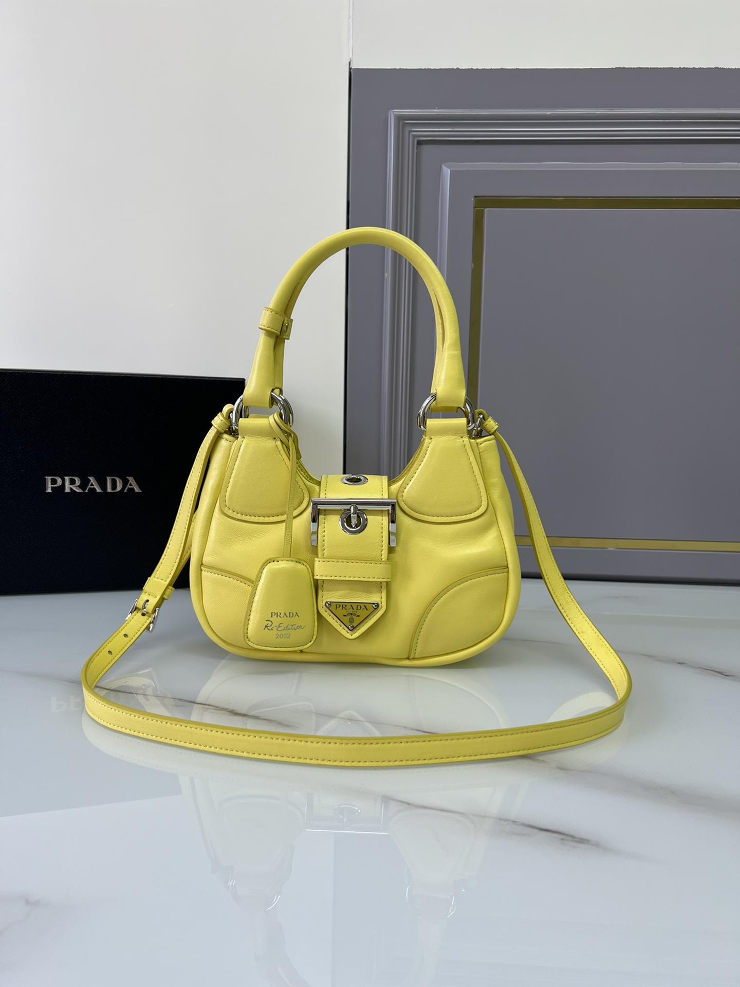 Prada Moon Re-nylon and Leather Bag