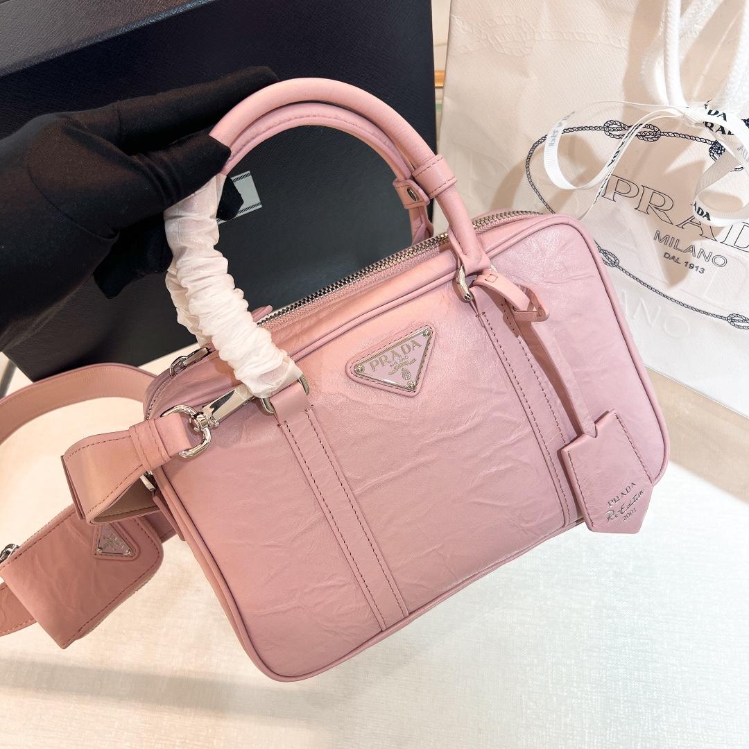 P R A D A Prada Nappa Antique Leather Top Handle 레플리카 2번 이미지 - Bag | 세미샵 레플리카 사이트