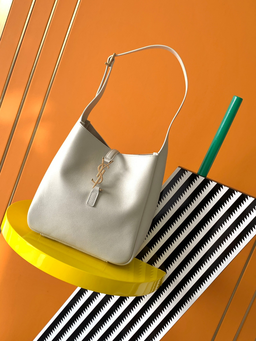 Saint Laurent Le 5 À 7 Supple Small In Grained Leather