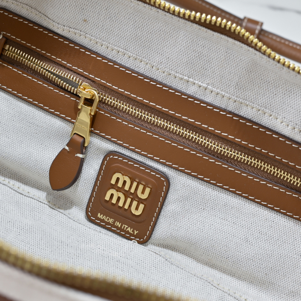 Miu Miu Miu Miu Beau Canvas And Leather 레플리카 9번 이미지 - Bag | 세미샵 레플리카 사이트