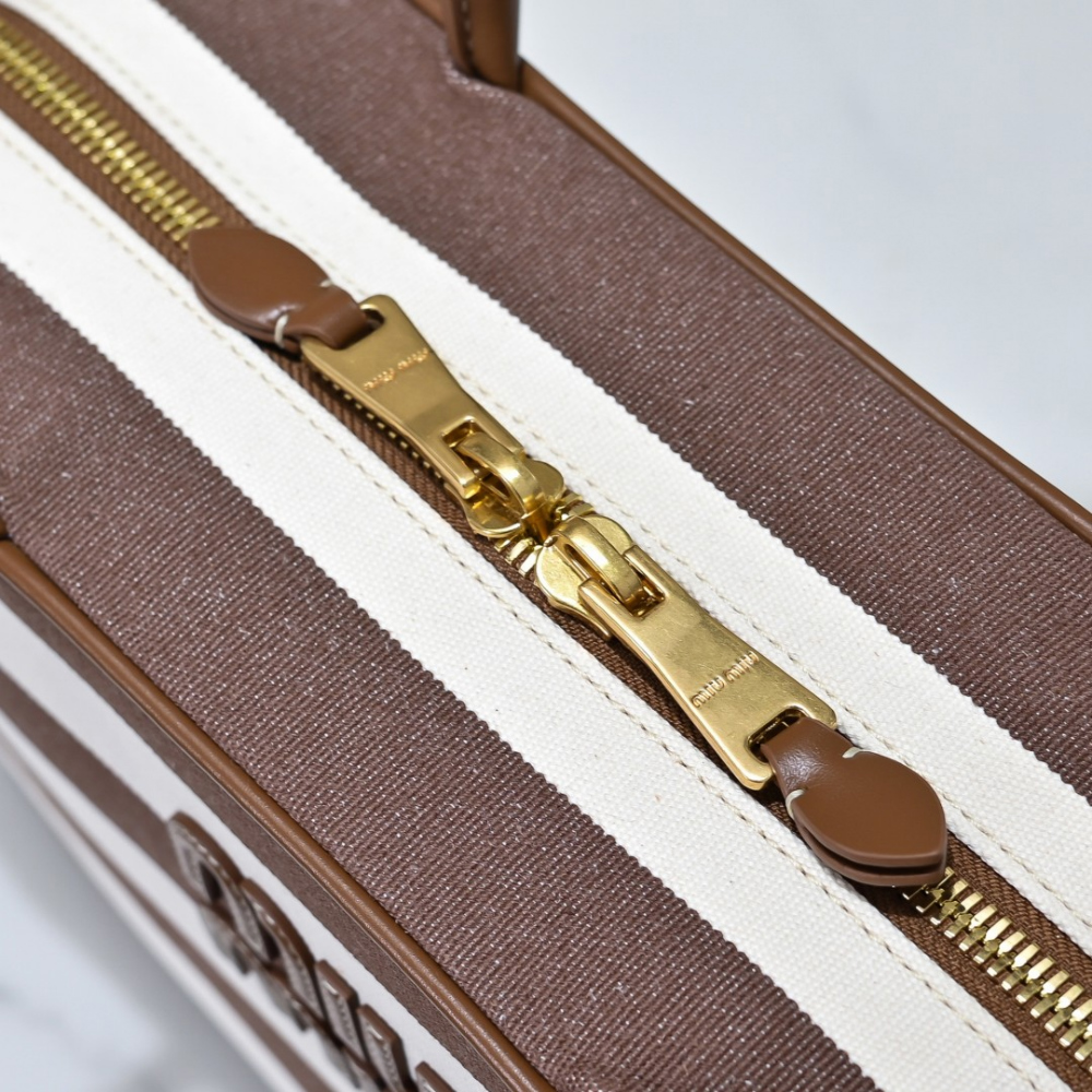 Miu Miu Miu Miu Beau Canvas And Leather 레플리카 6번 이미지 - Bag | 세미샵 레플리카 사이트