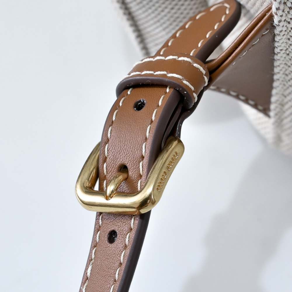 Miu Miu Miu Miu Canvas And Leather Backpack 레플리카 7번 이미지 - Bag | 세미샵 레플리카 사이트