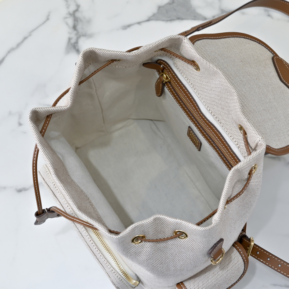 Miu Miu Miu Miu Canvas And Leather Backpack 레플리카 9번 이미지 - Bag | 세미샵 레플리카 사이트