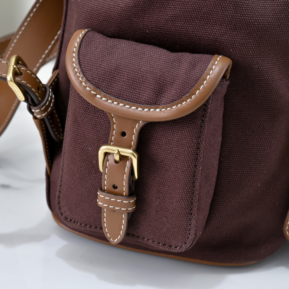 Miu Miu Miu Miu Canvas And Leather Backpack 레플리카 7번 이미지 - Bag | 세미샵 레플리카 사이트