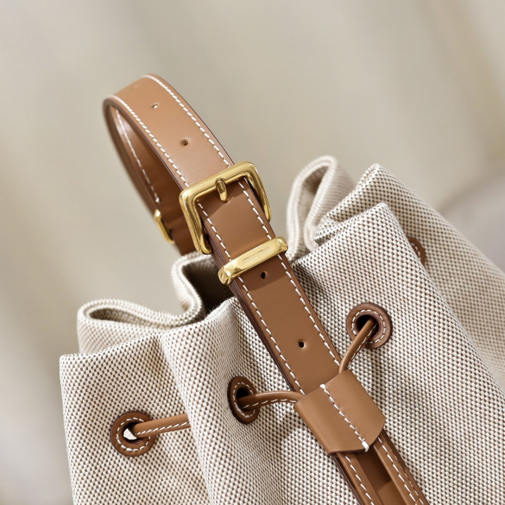 Miu Miu Miu Miu Canvas Leather Bucket 레플리카 6번 이미지 - Bag | 세미샵 레플리카 사이트