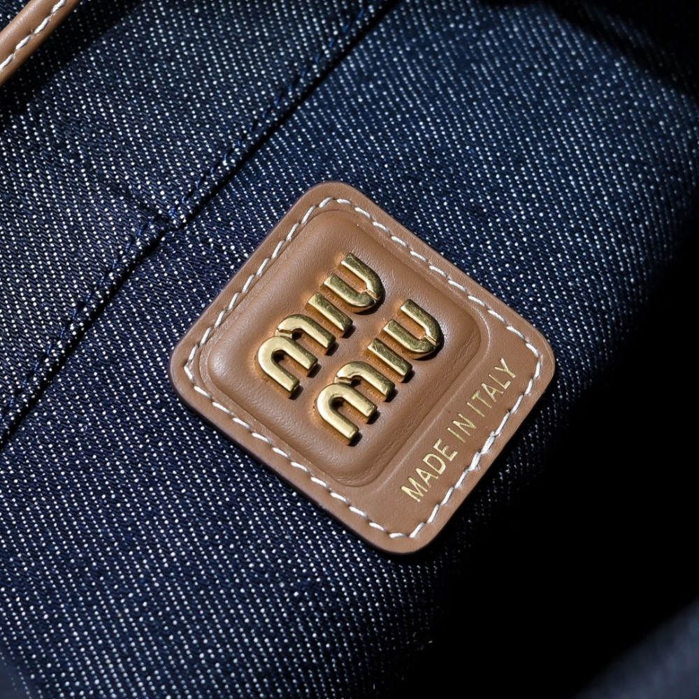 Miu Miu Miu Miu Denim Leather Bucket 레플리카 9번 이미지 - Bag | 세미샵 레플리카 사이트